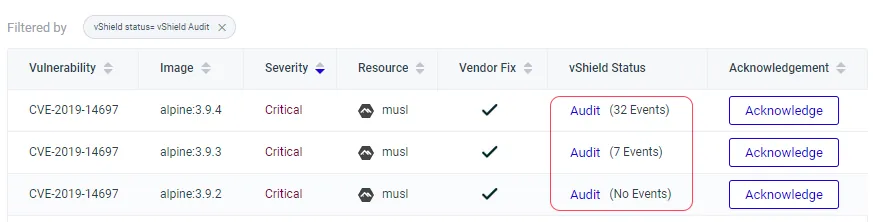 Get visibility into vulnerabilities associated with actively used packages