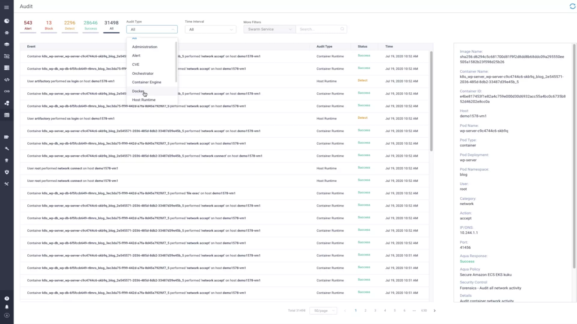 Granular Security Events Auditing