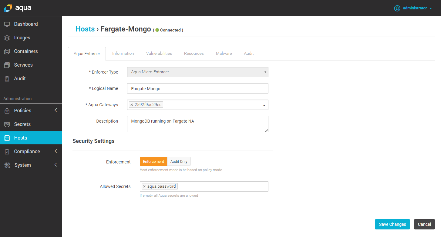 Securing Containers in AWS Fargate MicroEnforcer 